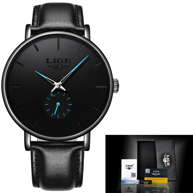 2019 Fashion Silple Thin Watch For Mens Watches Top Brand Luxury Male Casual Leather Waterproof Quartz Clock Relogio Masculino