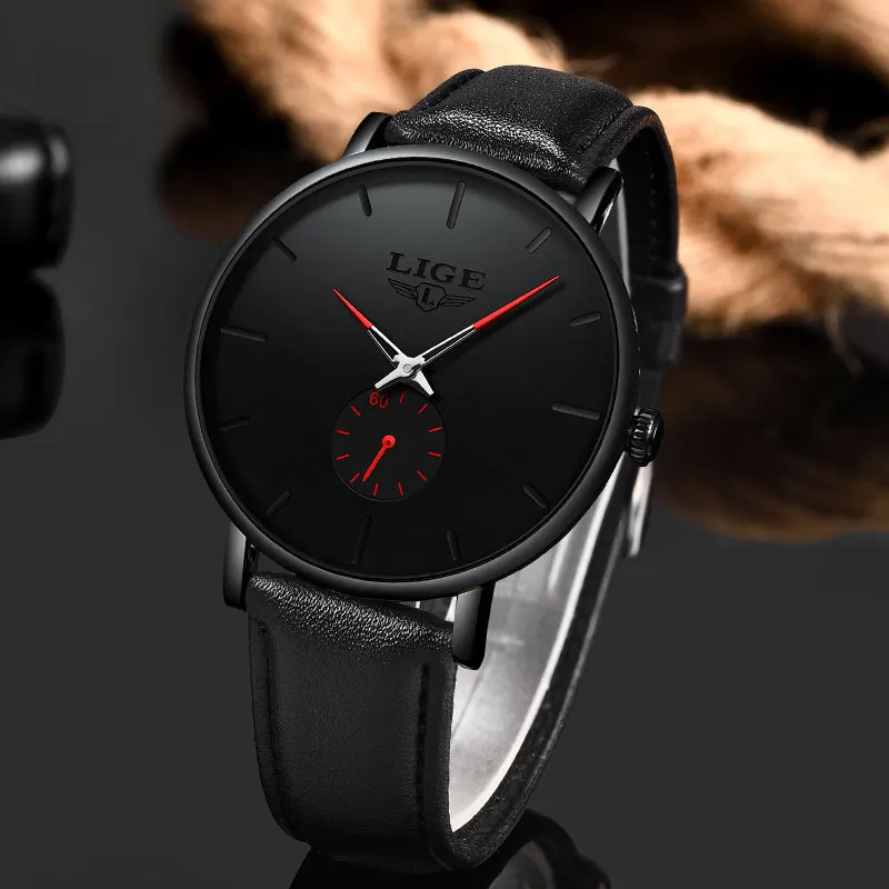 2019 Fashion Silple Thin Watch For Mens Watches Top Brand Luxury Male Casual Leather Waterproof Quartz Clock Relogio Masculino