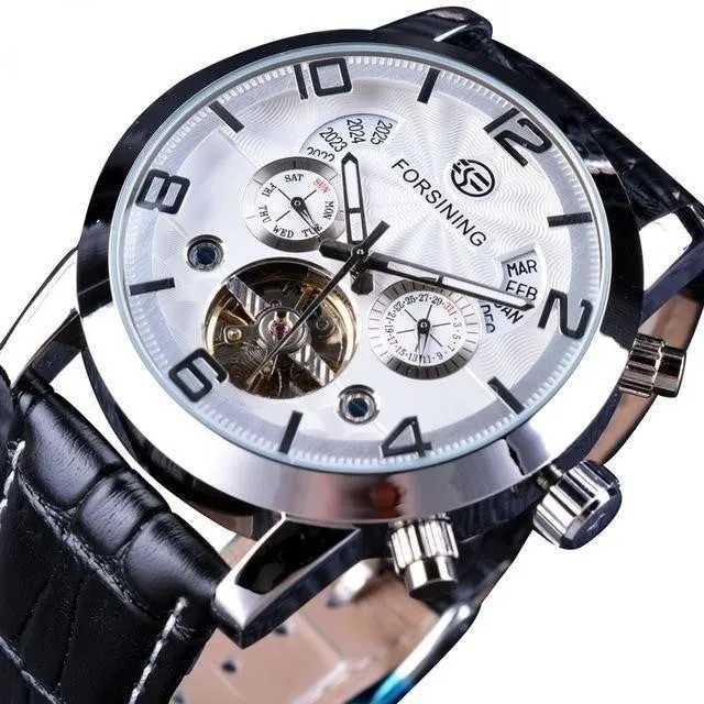 5 Hands Tourbillion Wave Dial Men’s Watches with Multi-Function Display