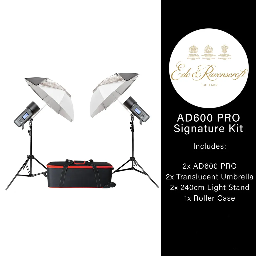 AD600 PRO Flash Twin Umbrella Kit