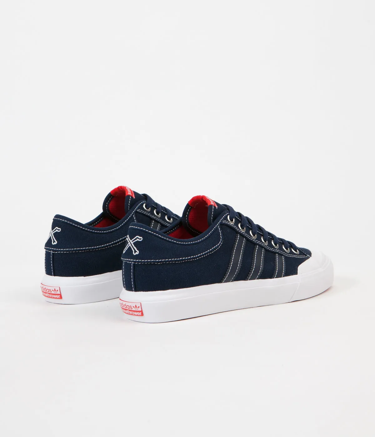 Adidas x Bonethrower Matchcourt Shoes - Collegiate Navy / White / Red