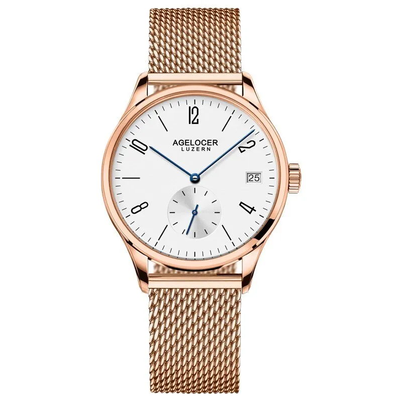 AGELOCER Switzerland Luxury Brand Watches Women Waterproof Stainless Steel Automatic Watch Ladies Sapphires Lens Bracelet Watch