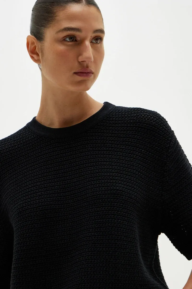 Assembly Label - Aubrey Knit Tee - Black