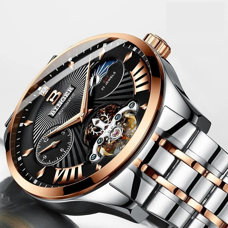 Automatic Mechanical Skeleton Waterproof Wrist Watches for Men