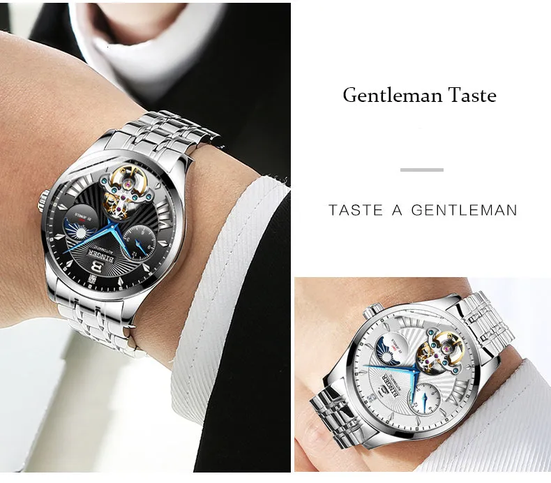 Automatic Mechanical Skeleton Waterproof Wrist Watches for Men