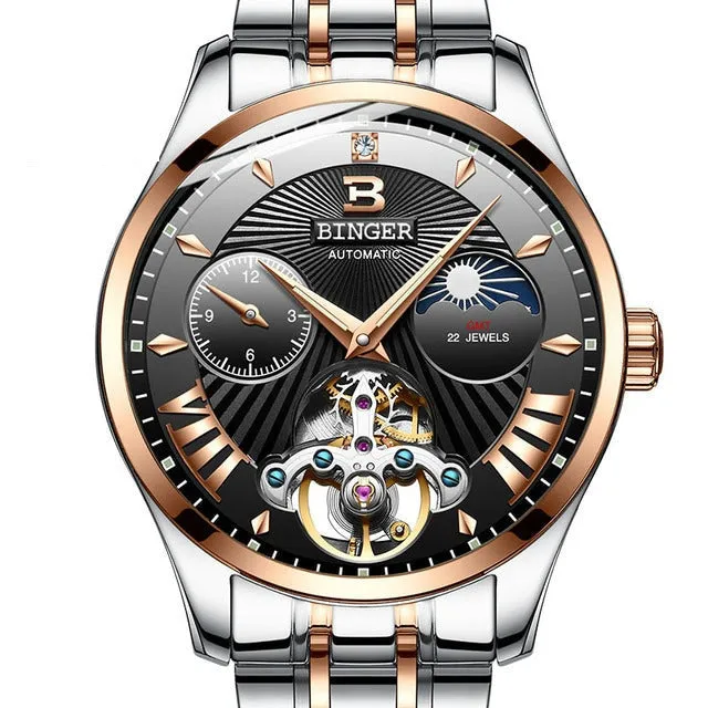 Automatic Mechanical Skeleton Waterproof Wrist Watches for Men