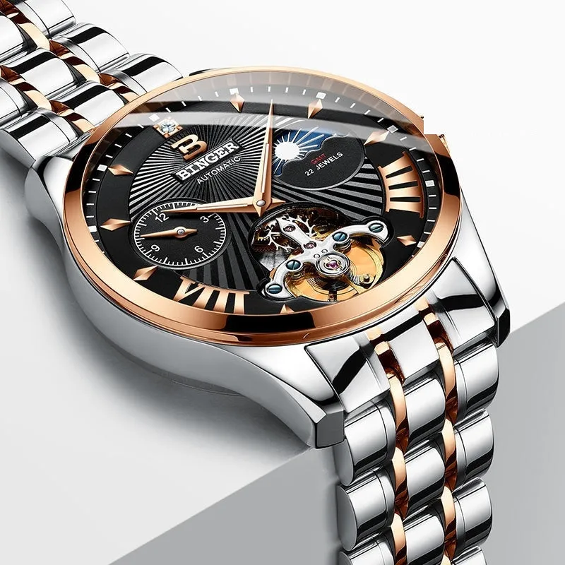 Automatic Mechanical Skeleton Waterproof Wrist Watches for Men