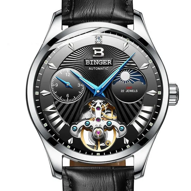 Automatic Mechanical Skeleton Waterproof Wrist Watches for Men