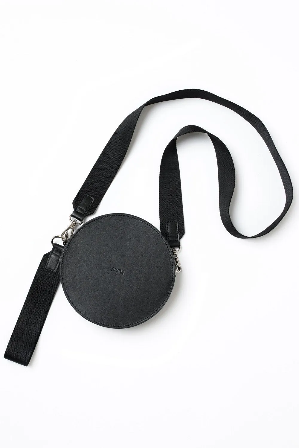 Black Round Leather Bag