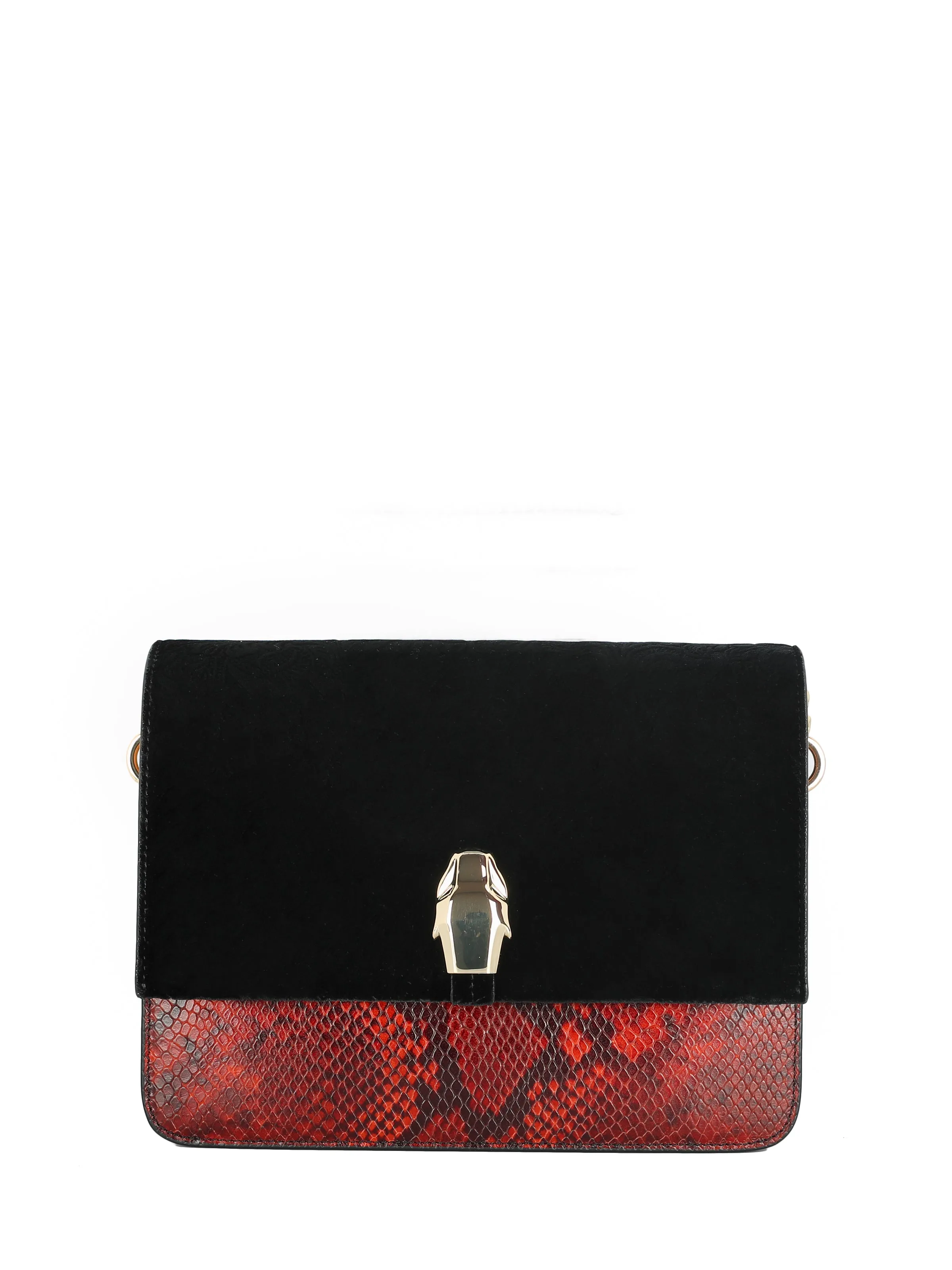 Black Textured Crossbody Bag