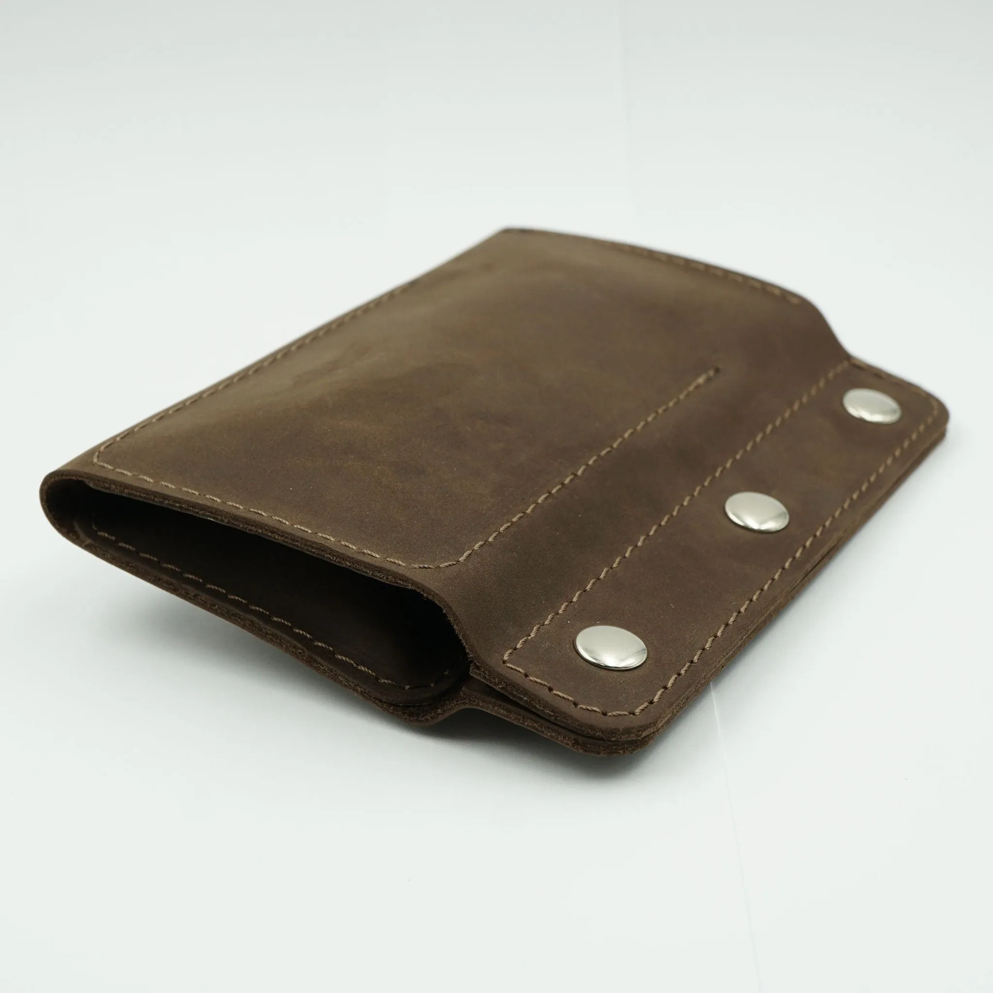 Brown Leather Roll for 2 Watches