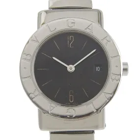 BVLGARI Watches Quartz BB262T Stainless Steel Silver * External belt Tubogas black dial Women Used Authentic