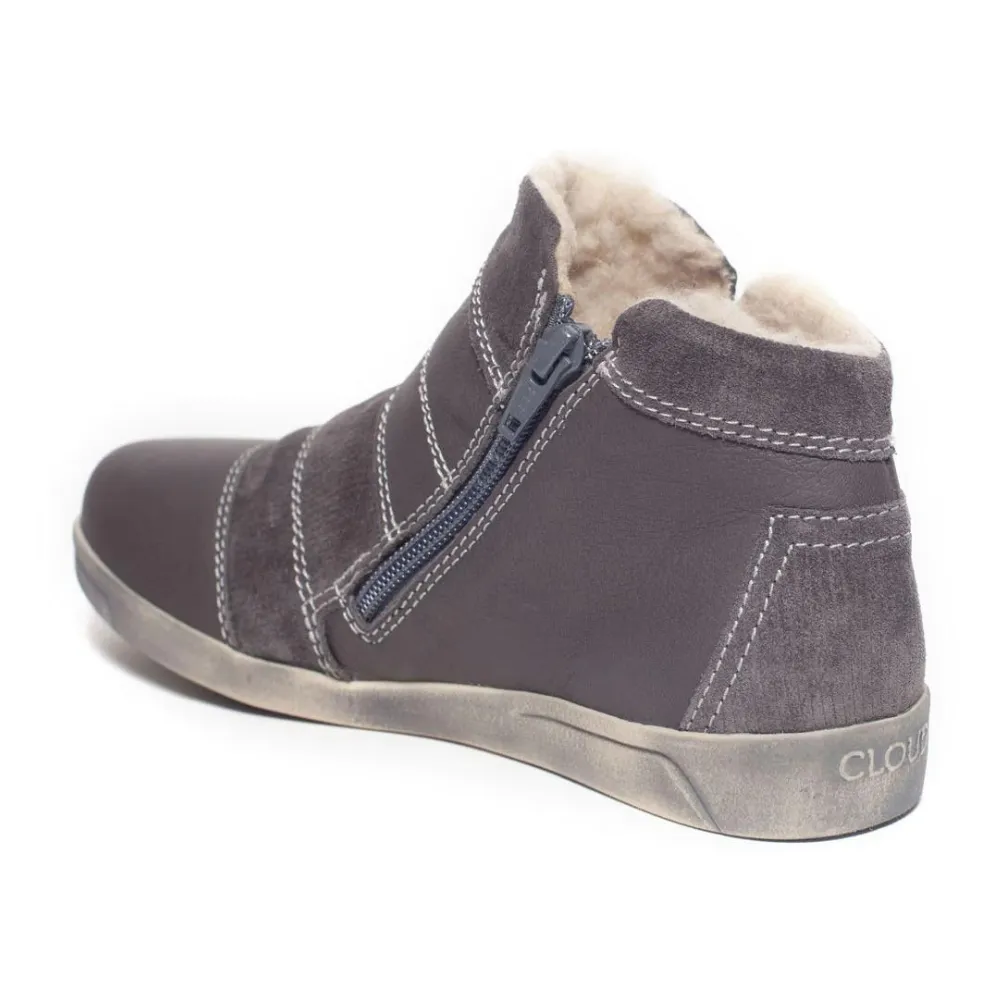 Cloud Footwear Accalia Velvet Grey Wool Lining Boot (Women's)