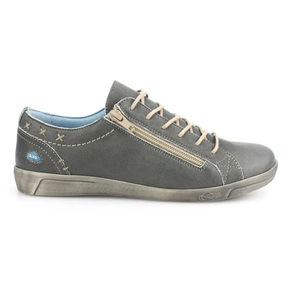 Cloud Footwear Aika Dark Grey Leather Shoe (Women's)