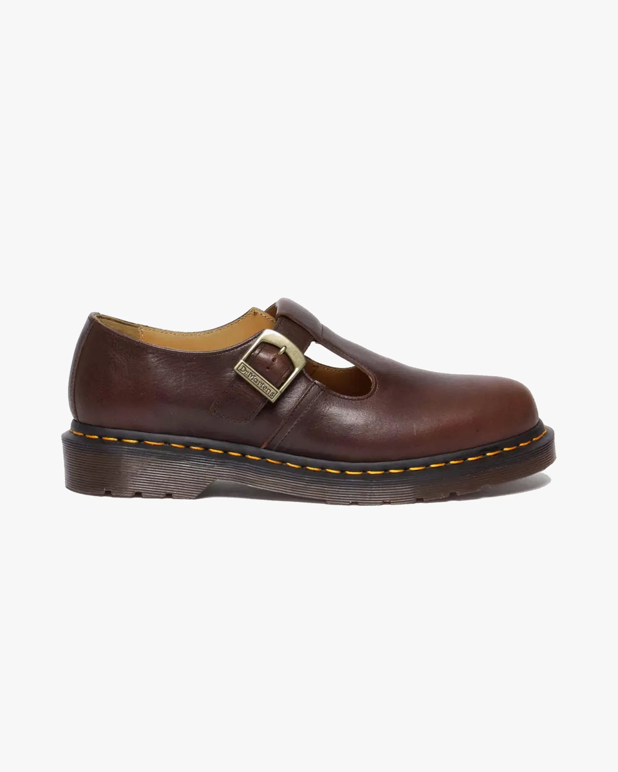 Dr Martens Archive T-Bar Regency Calf Mary Jane Shoes - Whiskey