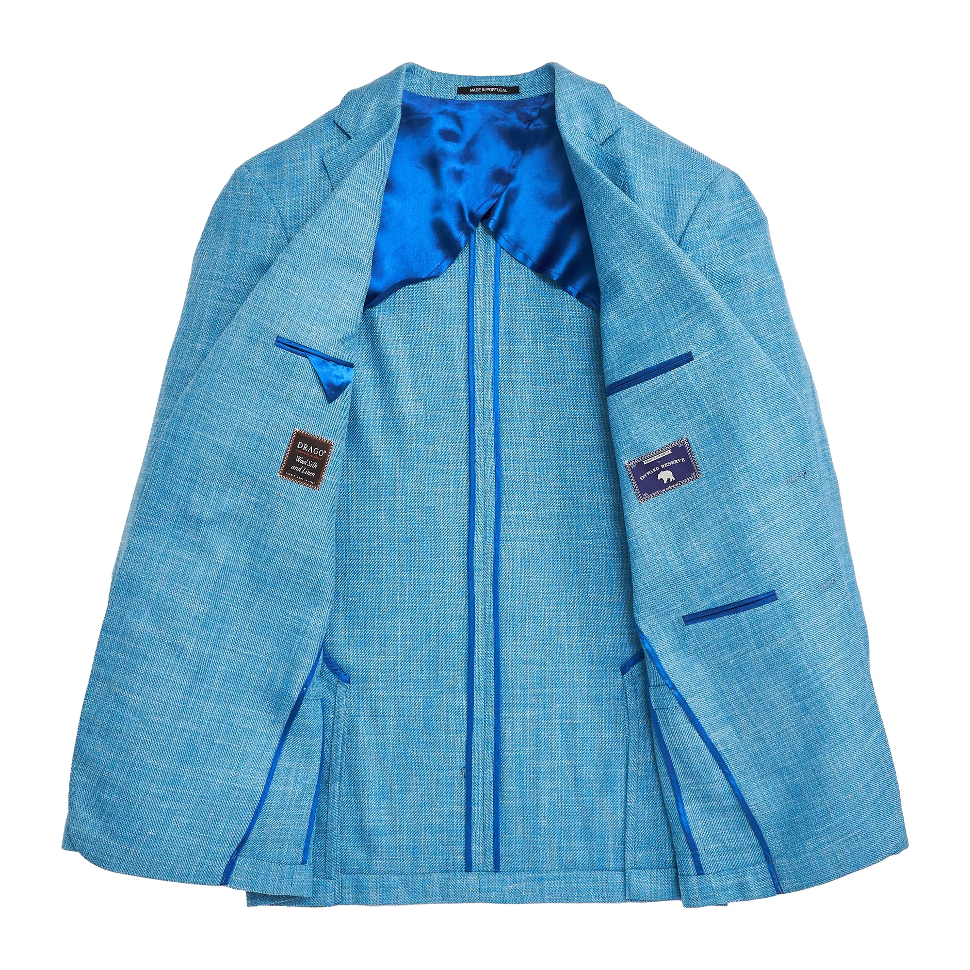 Drago Cabana Blue Solid Sport Coat