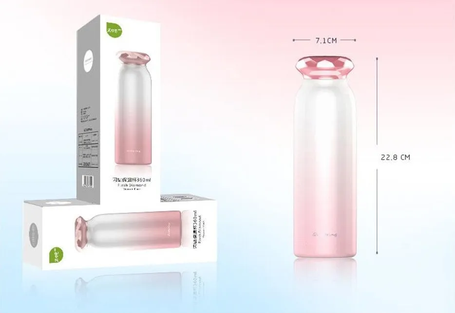 Flash Diamond Cut Vacuum Flask Bottle