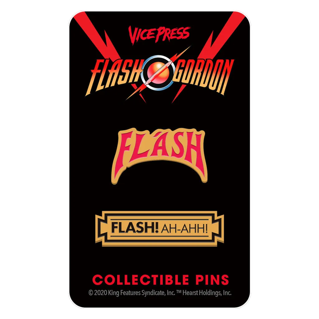 Flash Gordon " Flash! Ah-Ahh!" Enamel Pin Set