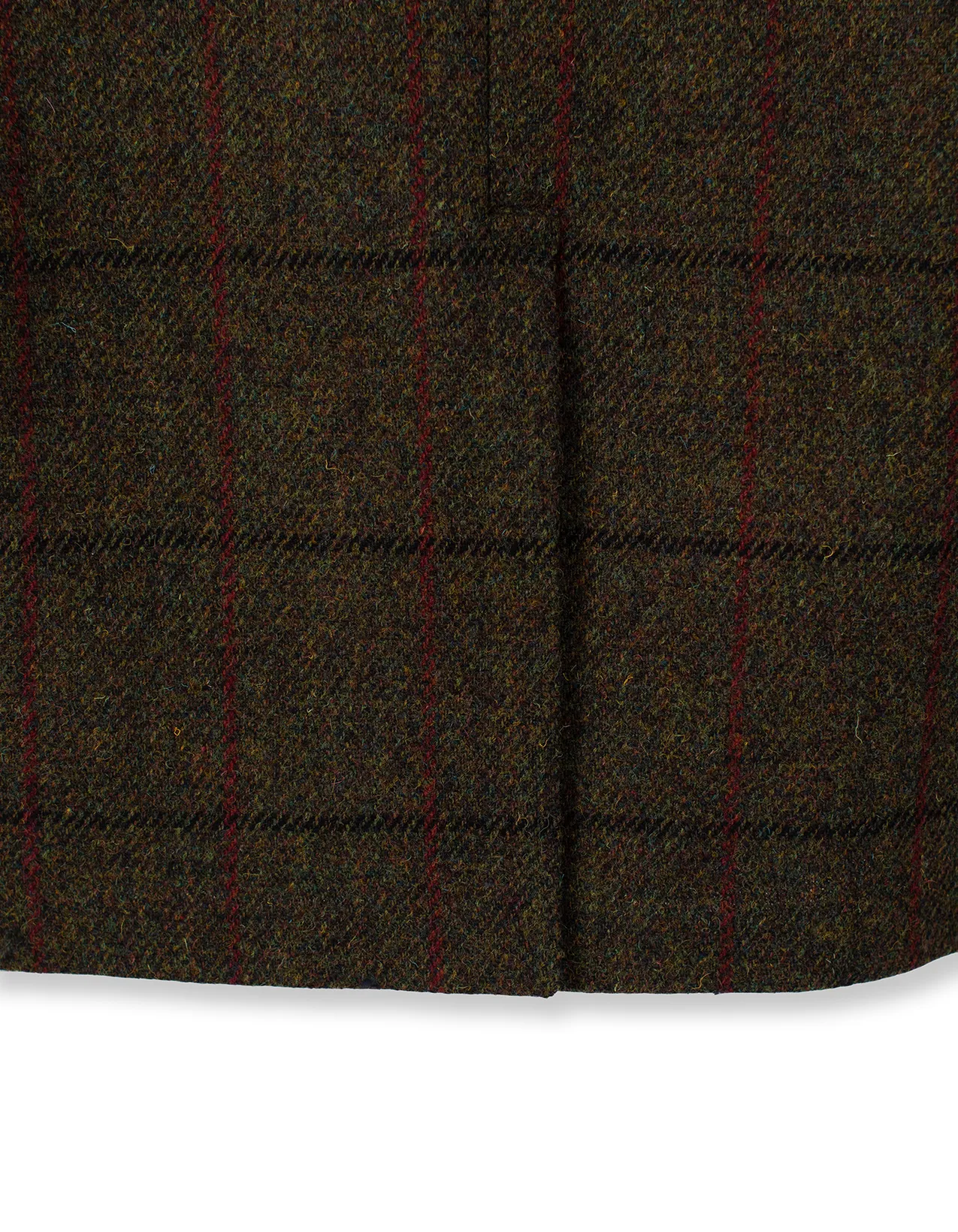 HARRIS TWEED OLIVE WINDOWPANE SPORT COAT - CLASSIC FIT