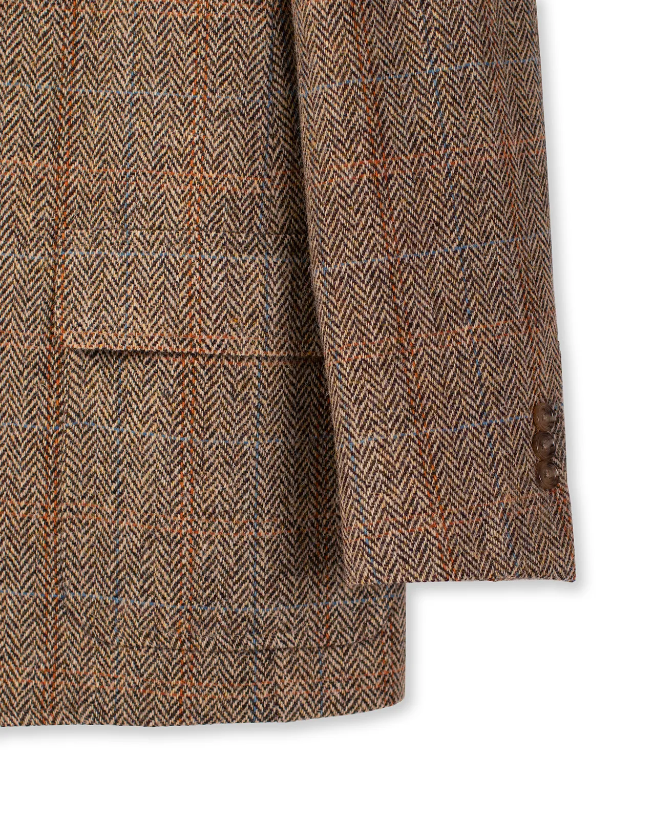 HARRIS TWEED TAN WINDOWPANE SPORT COAT - CLASSIC FIT