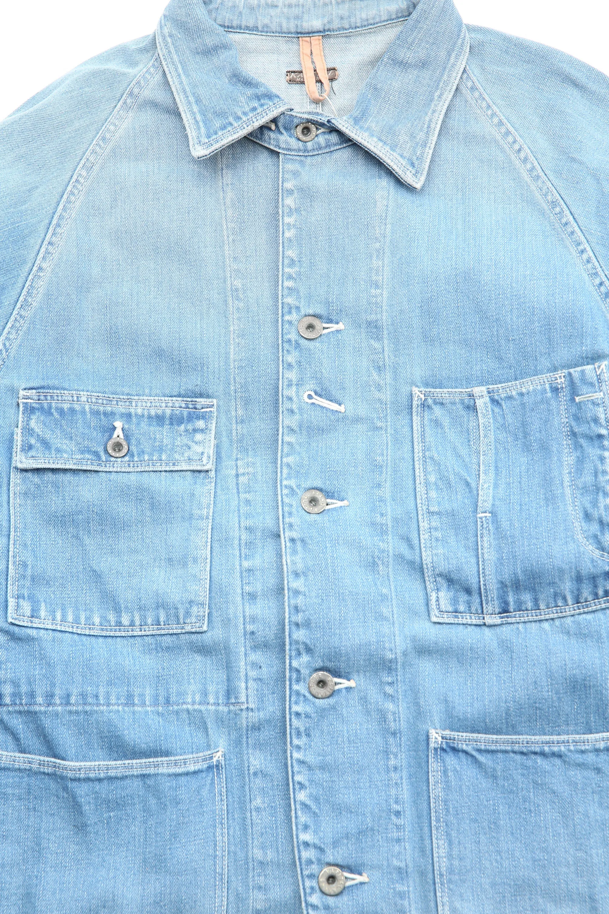 Kapital 12oz Denim CACTUS Coverall (LIGHT) - Midtone - (EK-1406)