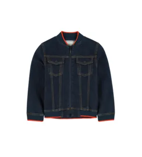 KENZO KIDS KJ41508 Navy Denim Fleece Jacket