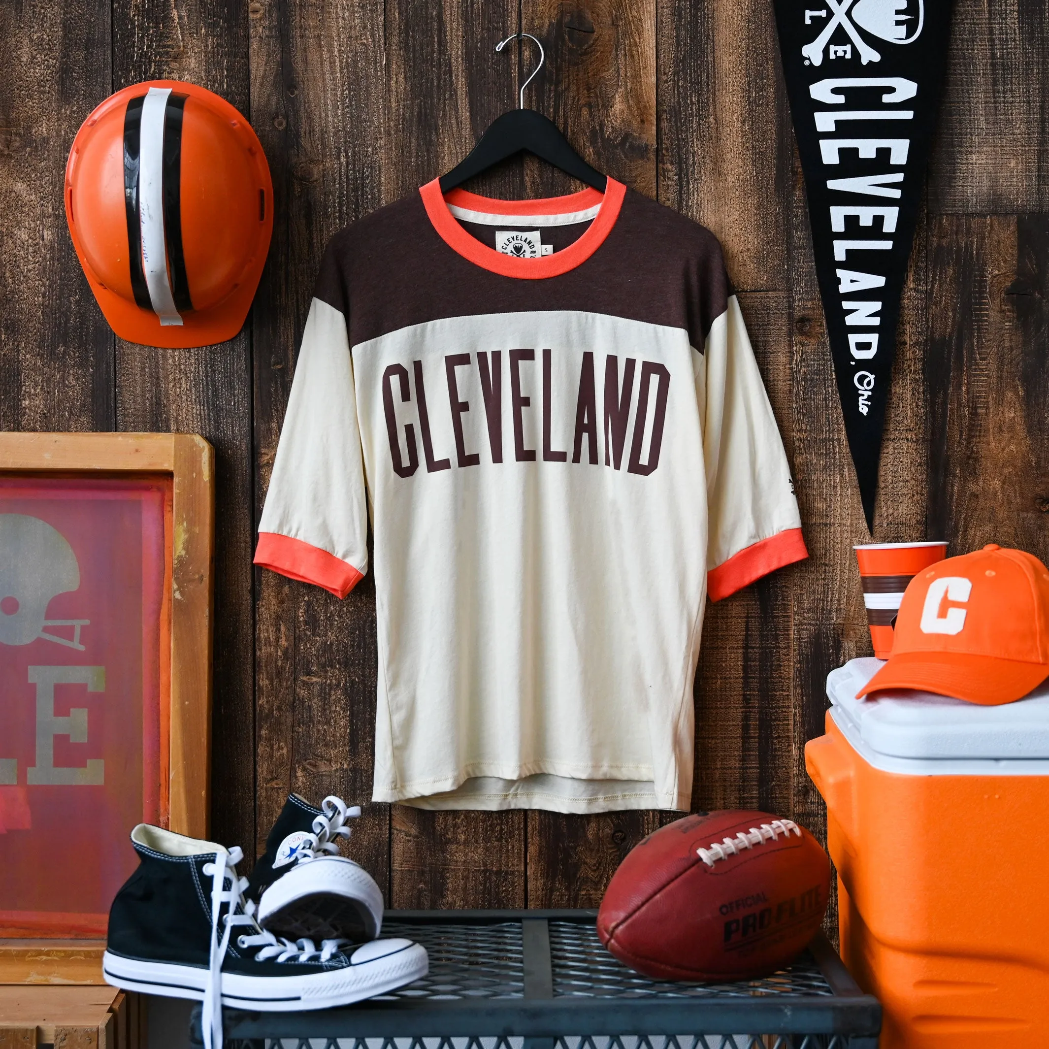 Limited Edition: 'Cleveland' Unisex Three Quarter Sleeve T-Shirt