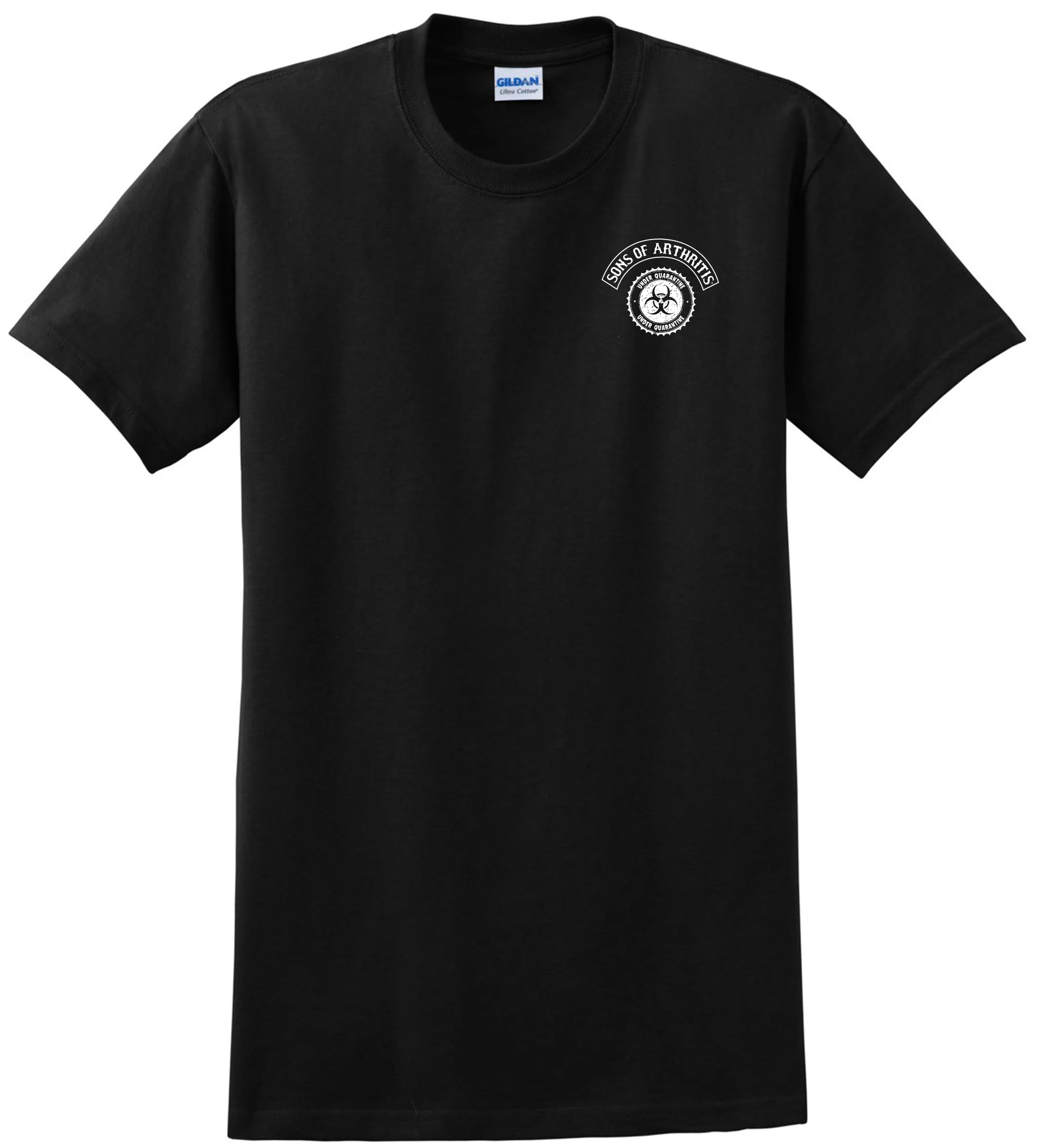 Limited Edition QUARANTINE CHAPTER TELL THE COP Short Sleeve 100% Cotton Biker T-shirt?