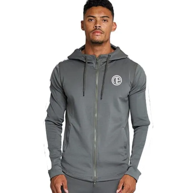 Men Gyms Fitness Bodybuilding Hoodies Sweatshirts Male Fashion Casual Zipper Jacket Man Joggers Workout Sportswear Tops Coats