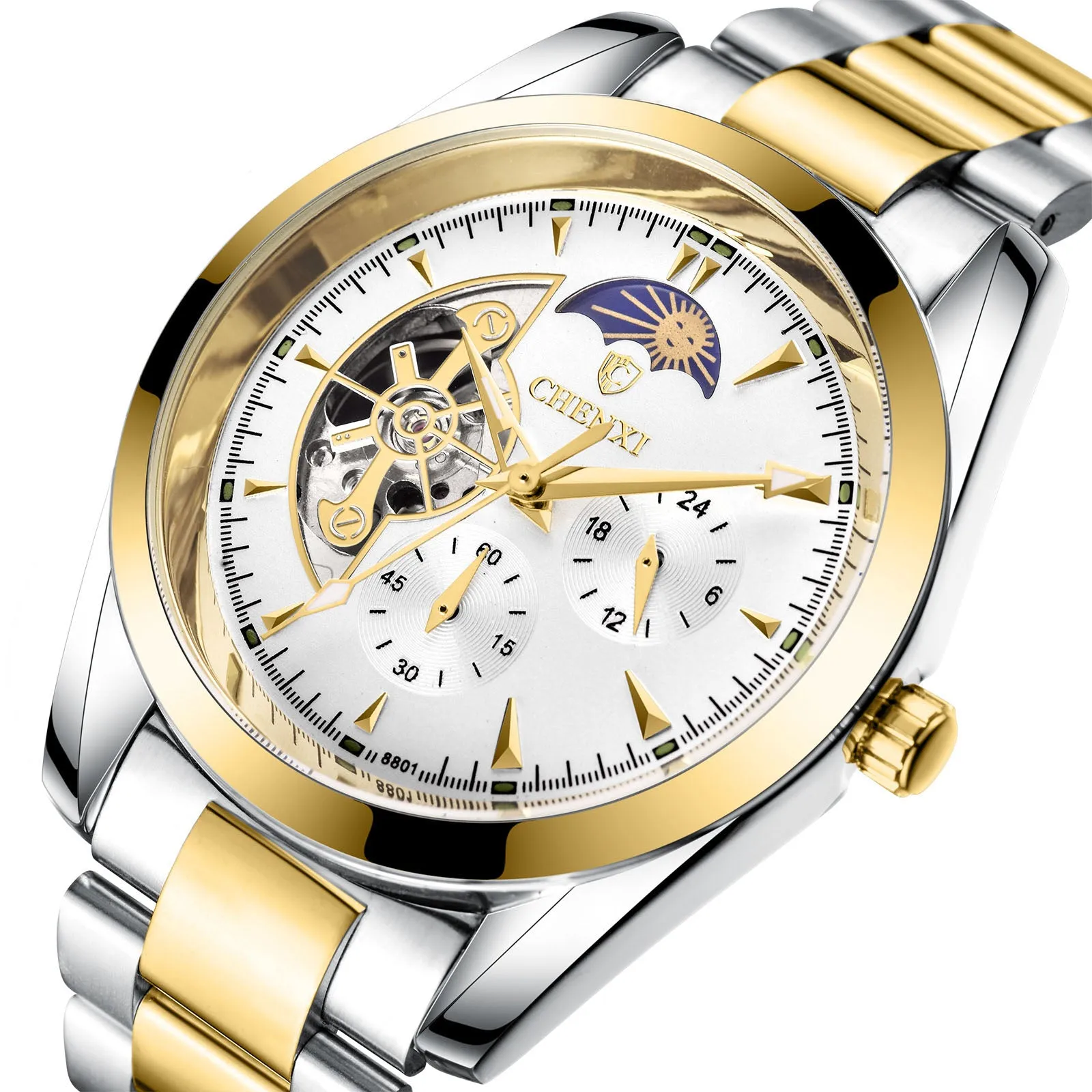 Men's Business Mechanical Watches - stainless steel waterproof