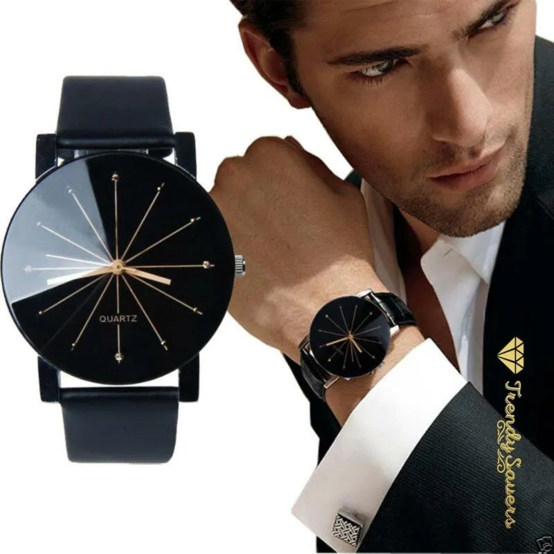 Men’s Military Leather Date Quartz Analog Army Casual Dress Wrist Watches