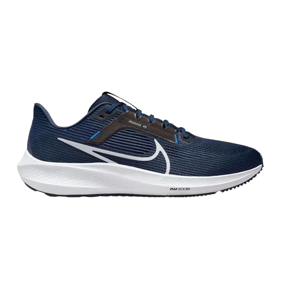 Nike Men's Pegasus 40 Shoes - Midnight Navy  /Black / Racer Blue / Pure Platinum