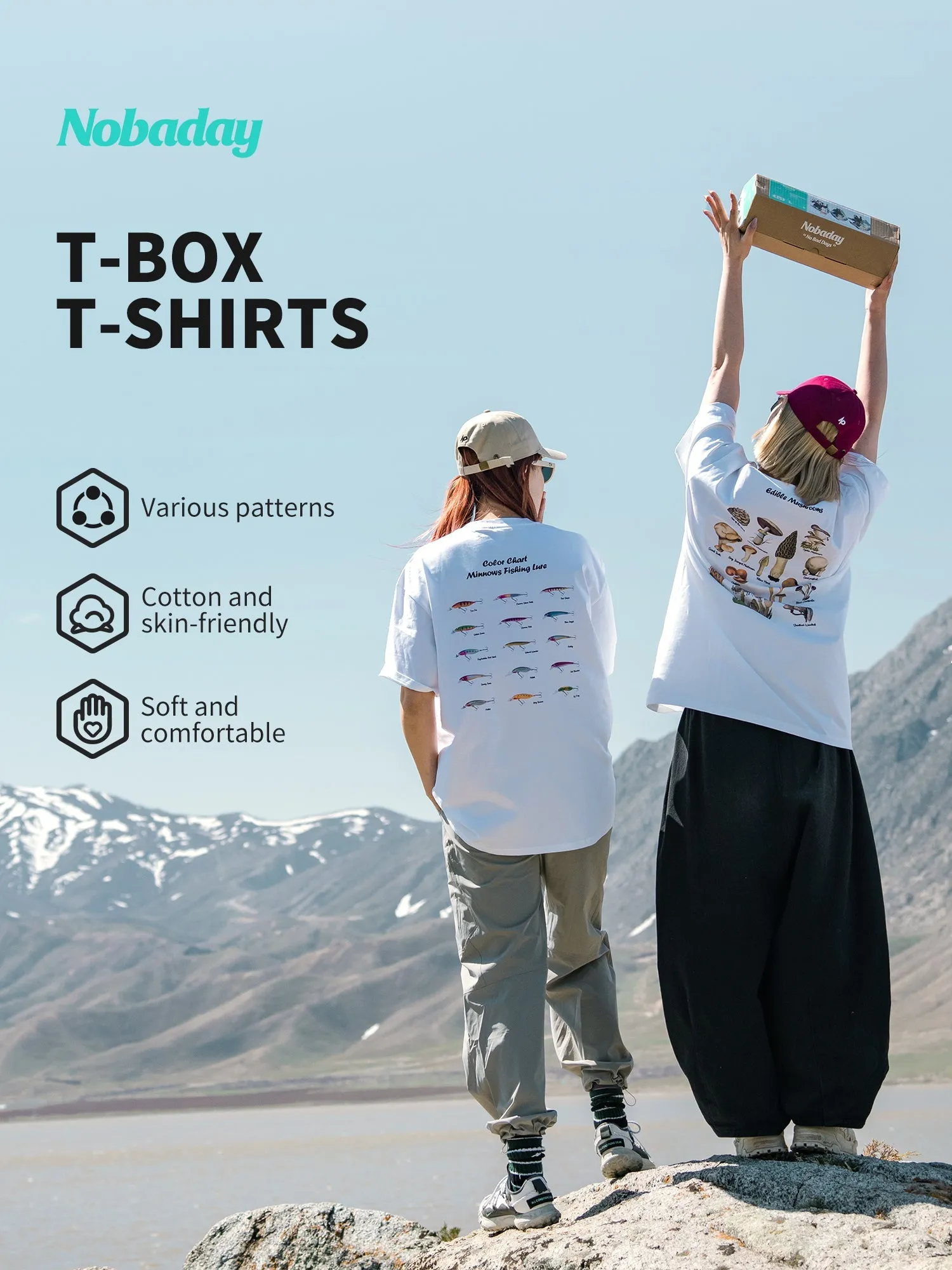 NOBADAY T-BOX BIRDS FIELD GUIED SUMMER OUTDOOR T-SHIRT