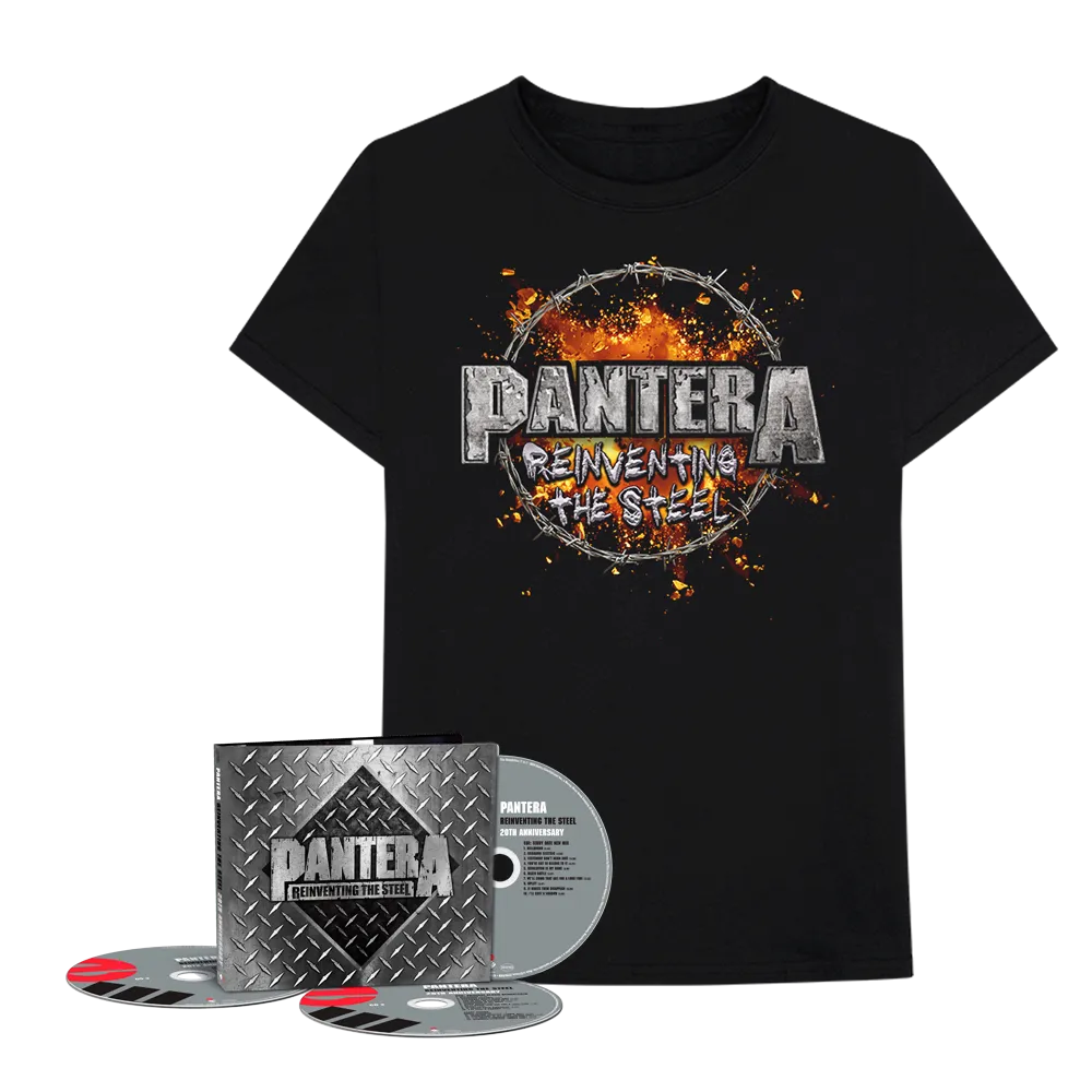 REINVENTING THE STEEL: 20th ANNIVERSARY EDITION CD   T-SHIRT BUNDLE