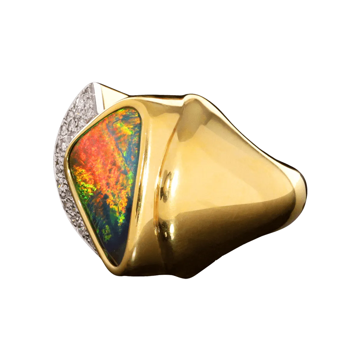 Sunset Flash Opal Ring