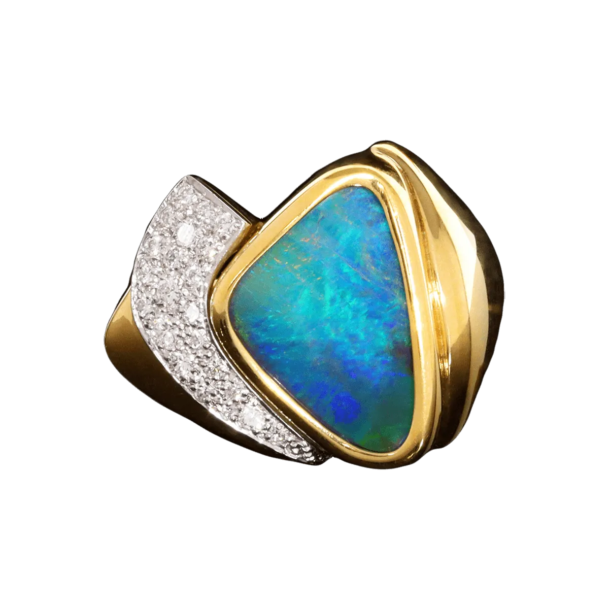 Sunset Flash Opal Ring