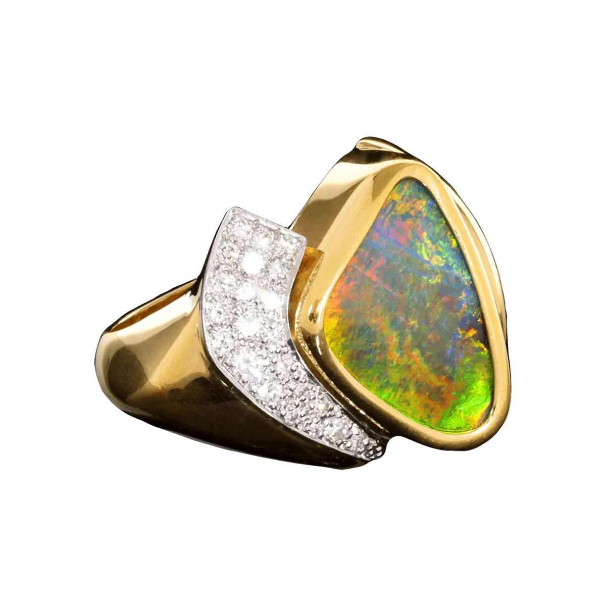 Sunset Flash Opal Ring