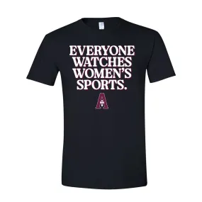 T-Shirt - Black - Everyone Watches Women's Sports