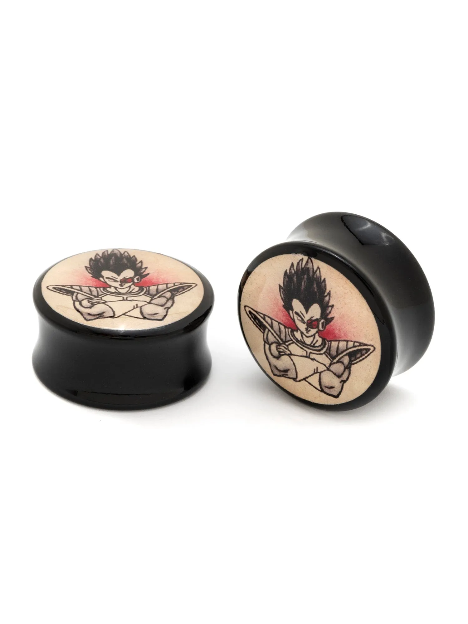 Vegeta Tattoo Flash Acrylic Image Plugs